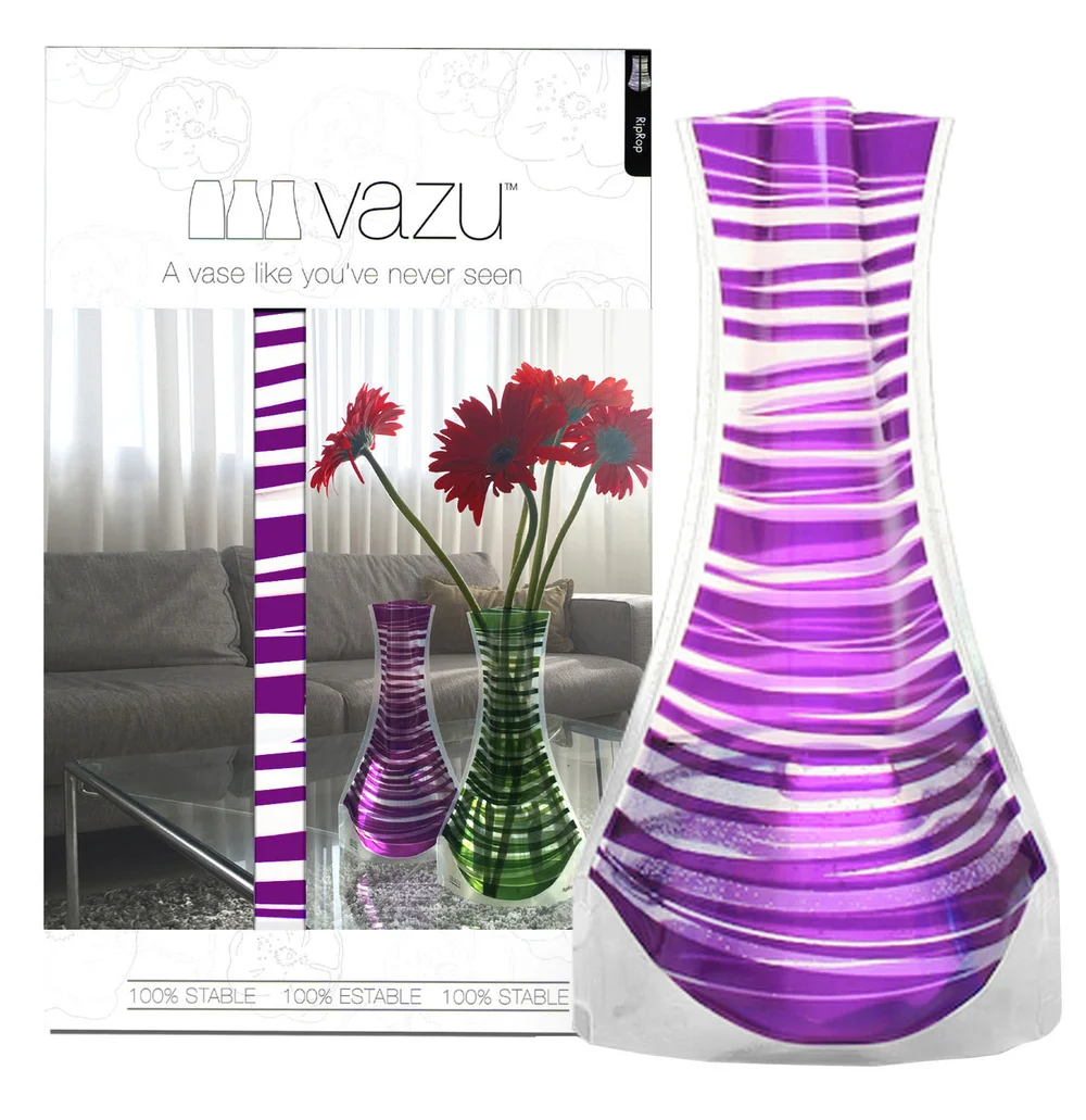 RipRop · Purple vase and gift packaging